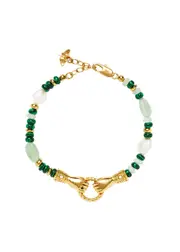 Missoma X Harris Reed In Good Hands Beaded Bracelet - Green One Size