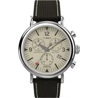 在飛比找PChome24h購物優惠-TIMEX 戶外探索三眼計時腕錶-卡其X咖啡帶