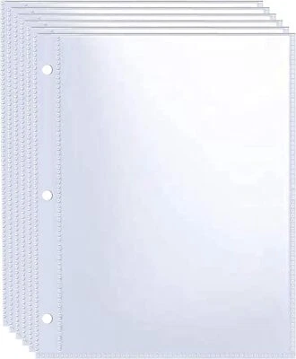 40 Pack 80 Pockets 5x7” Photocard Sleeves for A5 3 Mini Ring Binder, 5x7"