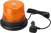 I LITTON Amber LED Flashing Beacon Light, 12V-24V Amber Beacon Light with Magnetic Base, 7 Flashing Modes 30W 30-LED Warning Light Amber Emergency Strobe Beacon Light for Truck Tractor UTV Snowplow