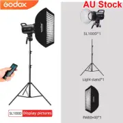 Godox SL100D 5600K Studio LED Video Light with 60*90cm Grid Softbox Light Stand