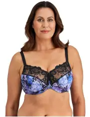 [Fayreform] Wild Violet Underwire Bra in Blue Hydrangea Print