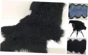 Genuine Tibetan/Mongolian Lambskin Sheepskin Hide Pelt Throw Area Rug Plate