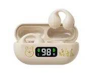 Bluetooth 5.3 Wireless Bone Conduction Clip Ear Music Noise Reduction Headset Sports Headset (Yellow)