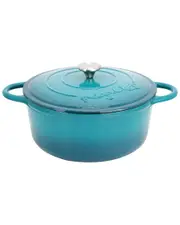 MegaChef 6.35qt Round Enameled Cast Iron Dutch Oven