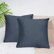 Velvet Euro Sham 26"x 26", 2 Pack Super Soft Cozy 26" x 26" Blue Greyish