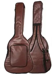 Guitar Bag Leather Acoustic Guitar Bag Double Strap 10MM Sponge 41 Inch Guitar Bag Perfect for Travelling