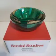 Social Studies Set Of 3 Emerald Green Nesting Bowls 16oz 10oz 6oz NEW In Box