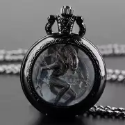 Alien Xenomorph‌ Design Unique Gifts Vintage Arabic Numerals Quartz Pocket Watch
