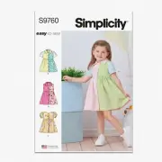 Tiny Tots' Button-Up Dress Sewing Kit, Code S9760, Sizes 1/2-4, Multicolor