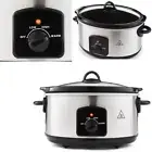 5L Slow Cooker ,3.5 litres Stainless Steel Slow Cooker with Removable Pot