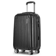 1pc Wanderlite 24" 66cm Luggage Trolley Travel Set Suitcase Carry On Hard Case TSA Lock Lightweight Black