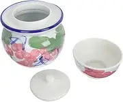 Ceramic Pickle Jar Double-lid Sealed Fermentation Container for Home Storage for Kimchi and Preserves Capacity Kitchen Supplies