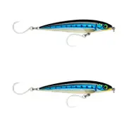 2x Rapala 14cm Saltwater X Rap Long Cast Shallow Minnow Fish Lures -BLU Sardine
