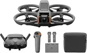 DJI Avata 2 Fly More Combo (3 Batteries), FPV Drone with Camera 4K, Immersive Experience, One-Push Acrobatics, Built-in Propeller Guard, 155° FOV, Camera Drone with Goggles 3 and RC Motion 3