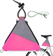 Cycling Pouch, Reflective Bicycles Triangle Bag, Waterproof Reflective Shoulder Backpack Rear Under Seat Bike Accessories for Mountain & Road