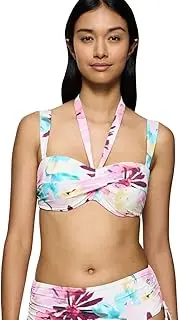 [Triumph] Summer Fleur DP Women's Bikini Top, Multicoloured (Pink - Dark Combination), 44, Multicoloured (Pink - Dark Combination), 40