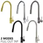 WELS 2 Mode Spray Head Pull Out Down Swivel Spout Kitchen Laundry Mixer Sink Tap