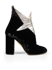 Black Velvet Silver Star Boots