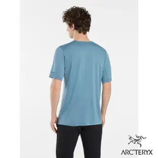 【Arcteryx 始祖鳥】男 Ionia Logo 羊毛短袖圓領衫(快樂藍)