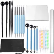 20Pcs Polymer Modeling Clay Sculpting Tools, Dotting Tools, Ceramic Clay Indenta