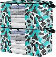 sanluoli 60L 2 Pack Underbed Shoe Storage with Reinforced Handles, clear window Closet Storage Boxes