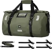 [Generic] Waterproof Bag, Motorcycle Dry Bag | 40L Large Motorcycle Tail Dry Backpack, Heavy Duty Saddlebag, Outdoor Travel Bag with Reflective Strip for Camping and Boating, armygre, 説明を参照してください