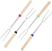 4pcs Fruit Forks Skewer Sticks Barbecue Skewers Chocolate Fork Appetizer Forks Roasting Fork Roasting Sticks BBQ Stick Camp Fire Stick Cheese Fondue Forks Fondue Skewers Wood