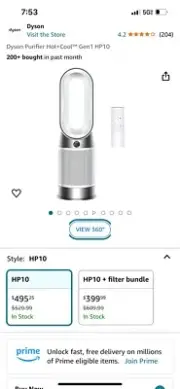 Dyson Pure Cool TP04 Air Purifier Tower Fan bought From The Range