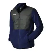 Columbia Basin Butte Navy Blue And Grey Fleece Full Zip Jacket Mens Size 2XL NEW