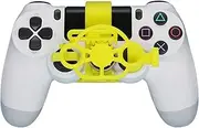 PS4 Game Controller Mini Steering Wheel Replacement for Sony PS4 Racing Game Accessories (Yellow)