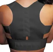 Back Support Brace Adjustable Posture Corrector Black TF