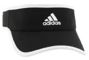 NEW! adidas Women's AEROREADY Superlite Golf/Tennis/Pickleball Visor-Black/White