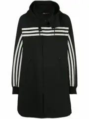 Y-3 GABARDINE THREE STRIPES HOODED JACKET BLACK "NWT"