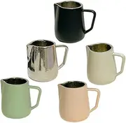 5pcs Mini Frothing Pitchers Mugs Mini Milk Cup Alloy Doll Milk Frothing Cup
