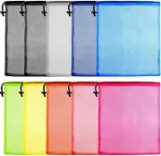 10 Pcs Mesh Drawstring Bag, Laundry Bag, Mesh Stuff Sack, Golf Ball Bag, Nylon M