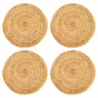 2X(4 Pcs Rattan Trivets for Hot Dishes-Insulated Hot Pads,Durable Pot Holder f6)