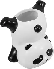 HEALLILY Toothbrush Rack Tooth Brush Holder Pandas Toothbrush Holder Toothbrushes Cup Holder Panda Pencil Holder Cute Panda Teeth Brushes Cup Panda Toothbrush Cup Bathroom Supply Ceramics
