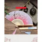 Chinese Style Fan Pattern Folding Folding Hand Held Flower Fan Women Photo P<<p