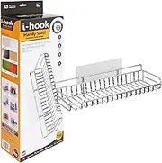 White Magic I-Hook Handy Shelf, 42 x 16 x 8cm - remium Rust-Resistant Stainless Steel 304, Reusable & Non-Marking Storage for Kitchen, Bathroom, & Laundry