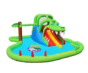 Happy Hop Inflatable Water Slide Park Kids Water Play - Crocodile Jungle Park