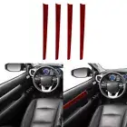 4Pcs Red Carbon Fiber Door Panel Cover Trim For Toyota Hilux 2015-2021