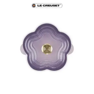 【Le Creuset】琺瑯鑄鐵鍋山茶花鍋20cm(藍鈴紫-淡金頭)