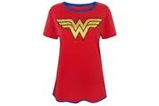 Wonder Woman Womens/Ladies Metallic Logo T-Shirt (Red) - UTNS5623