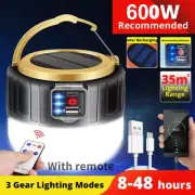 Rechargeable LED Camping Lantern Solar Outdoor Tent Lamp Hiking Camping Light AU