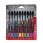 Bamboo Charcoal Tongue Tooth Brushes for Women Charcoal Toothbrushes