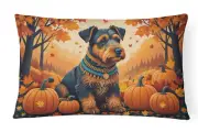 Airedale Terrier Fall Throw Pillow