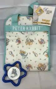 VTG Enfamil Beatrice Potter Peter Rabbit Baby Bottle Soft Shell Cooler & RATTLE!
