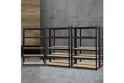 Giantz 5x1.8M Garage Shelving Warehouse Rack Pallet Racking Storage Shelf Black