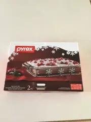 2014 Pyrex Limited Edition 3qt 2pc 9x13 Baking Dish Server Set W/Holder NIB